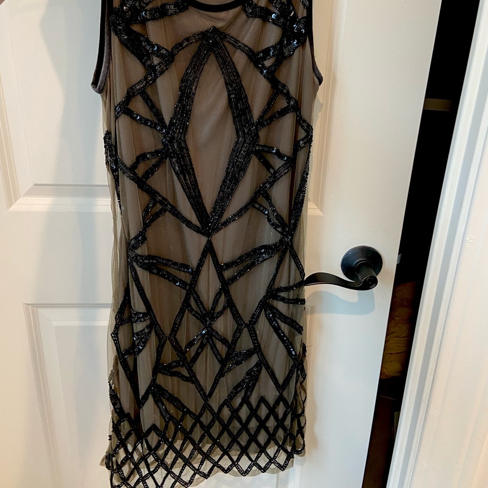 Badgley Mischka Mark & James shift sequin dress